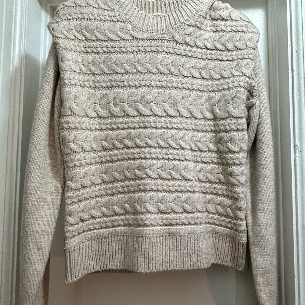 Blank NYC Cable Knit Sweater in Cream